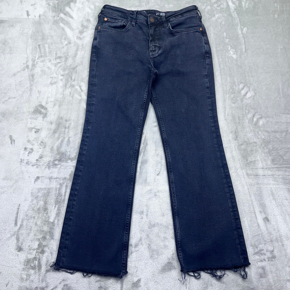 PILCRO Women's Size 27 Dark Wash‎ Denim Bootcut Jeans Frayed Hem Grunge Western